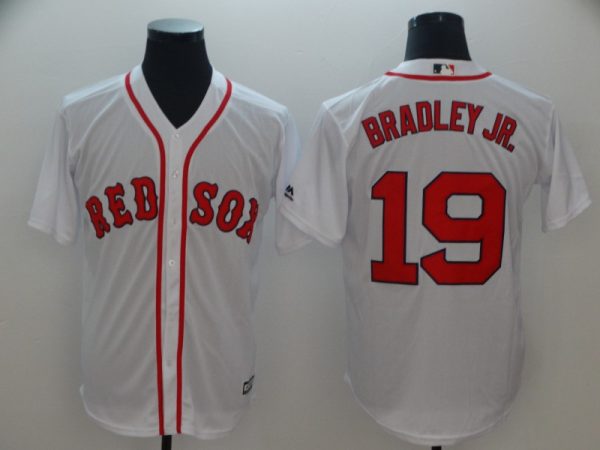 Men Boston Red Sox #19 Jackie Bradley Jr. Majestic White Cool Base Player Stitched MLB Jersey