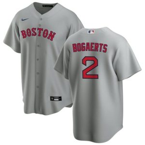 Men Boston Red Sox #2 Xander Bogaerts Grey Cool Base Stitched MLB Jersey