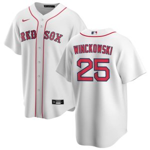 Men Boston Red Sox #25 Josh Winckowski White Cool Base Stitched Baseball Jersey