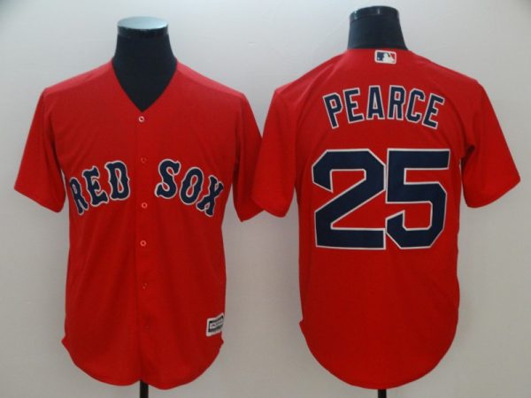 Men Boston Red Sox #25 Steve Pearce Majestic Scarlet Cool Base Player Stitched MLB Jersey