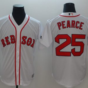 Men Boston Red Sox #25 Steve Pearce Majestic White Cool Base Player Stitched MLB Jersey