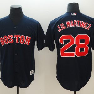 Men Boston Red Sox #28 J.D. Martinez Navy Cool Base Stitched MLB Jersey