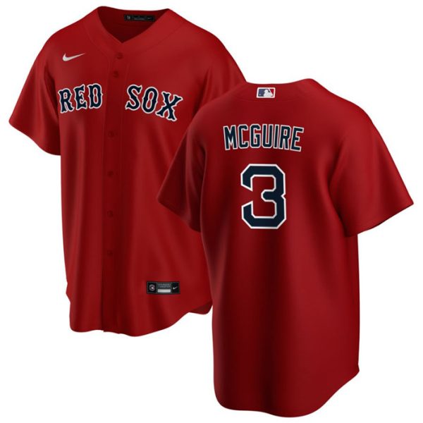 Men Boston Red Sox #3 Reese McGuire Red Cool Base Stitched Baseball Jersey