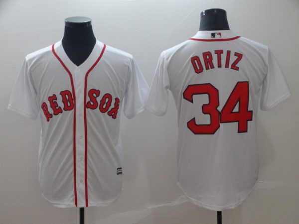 Men Boston Red Sox #34 David Ortiz Red Cool Base Stitched MLB Jersey