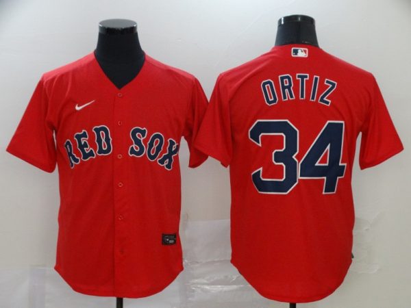 Men Boston Red Sox #34 David Ortiz Red Cool Base Stitched MLB Jersey