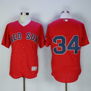 Men Boston Red Sox #34 David Ortiz Red Stitched MLB Jersey