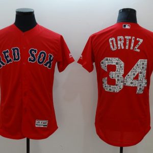 Men Boston Red Sox #34 David Ortiz White 2018 Spring Training Flexbase Stitched MLB Jersey