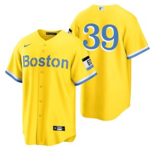 Men Boston Red Sox #39 Christian Arroyo Gold City Connect Stitched Baseball Jersey