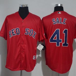 Men Boston Red Sox #41 Chris Sale Red Cool Base Stitched MLB Jersey