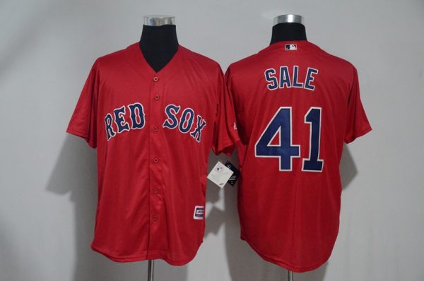 Men Boston Red Sox #41 Chris Sale Red Cool Base Stitched MLB Jersey