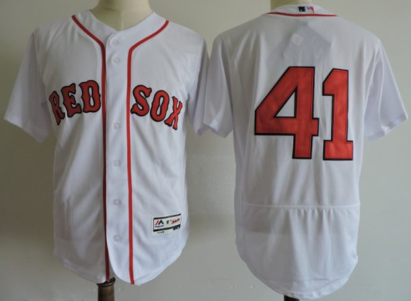 Men Boston Red Sox #41 Chris Sale White Cool Base Stitched MLB Jersey