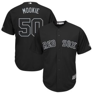 Men Boston Red Sox #50 Mookie Betts "Mookie" Majestic Black 2019 Players' Weekend Player Stitched MLB Jersey