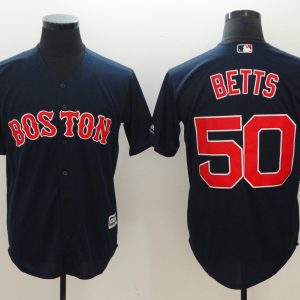 Men Boston Red Sox #50 Mookie Betts Navy Cool Base Stitched MLB Jersey