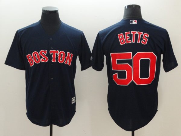 Men Boston Red Sox #50 Mookie Betts Navy Cool Base Stitched MLB Jersey