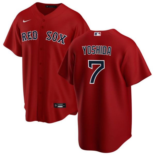 Men Boston Red Sox #7 Masataka Yoshida Red Cool Base Stitched Jersey