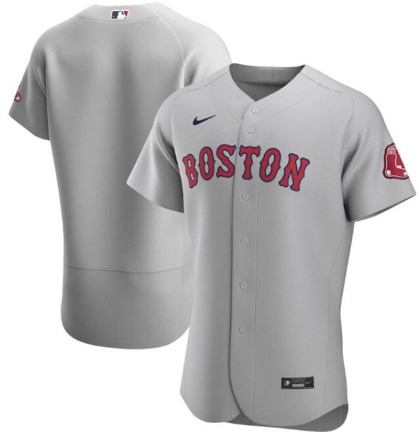 Men Boston Red Sox Grey Flex Base Stitched MLB Jersey