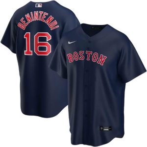 Men Boston Red Sox Navy #16 Andrew Benintendi Cool Base Stitched MLB Jersey