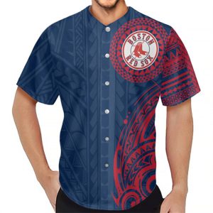 Men Boston Red Sox Navy Baseball Jersey