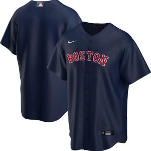 Men Boston Red Sox Navy Cool Base Stitched Jersey