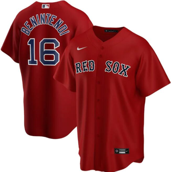 Men Boston Red Sox Red #16 Andrew Benintendi Cool Base Stitched MLB Jersey