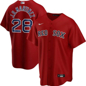 Men Boston Red Sox Red #28 J.D. Martinez Cool Base Stitched MLB Jersey