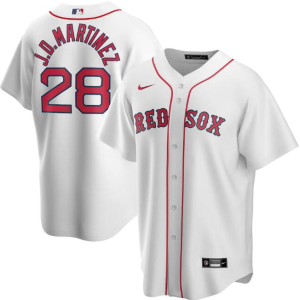 Men Boston Red Sox White #28 J.D. Martinez Cool Base Stitched MLB Jersey