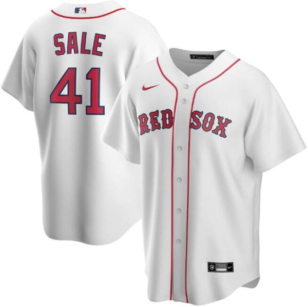 Men Boston Red Sox White #41 Chris Sale Cool Base Stitched MLB Jersey