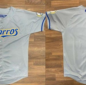 Men Charros de Jalisco Blank Gray Stitched Baseball Jersey