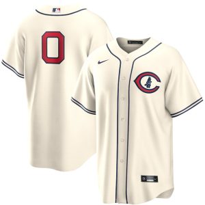 Men Chicago Cubs #0 Marcus Stroman Cream 2022 Field of Dreams Cool Base Stitched Baseball Jersey