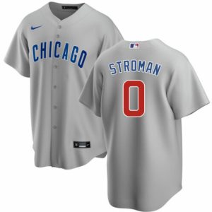 Men Chicago Cubs #0 Marcus Stroman Gray Cool Base Stitched Baseball Jersey