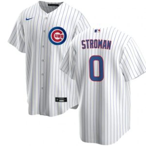 Men Chicago Cubs #0 Marcus Stroman White Cool Base Stitched Baseball Jersey