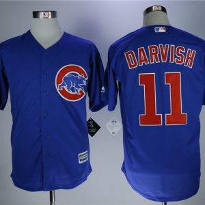 Men Chicago Cubs #11 Yu Darvish Royal Cool Base Stitched MLB Jersey