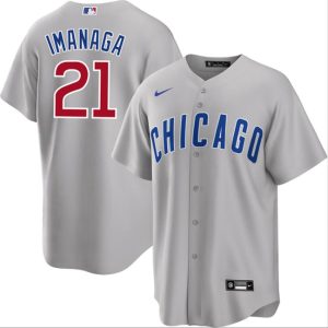 Men Chicago Cubs #21 Shota Imanaga Gray Cool Base Stitched Baseball Jersey