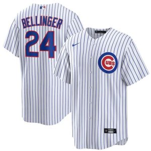 Men Chicago Cubs #24 Cody Bellinger White Cool Base Stitched Baseball Jersey