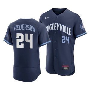 Men Chicago Cubs #24 Joc Pederson 2021 Navy City Connect Stitched MLB Jersey