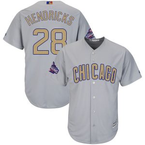 Men Chicago Cubs #28 Kyle Hendricks World Series Champions Gold Program Cool Base Stitched MLB Jersey