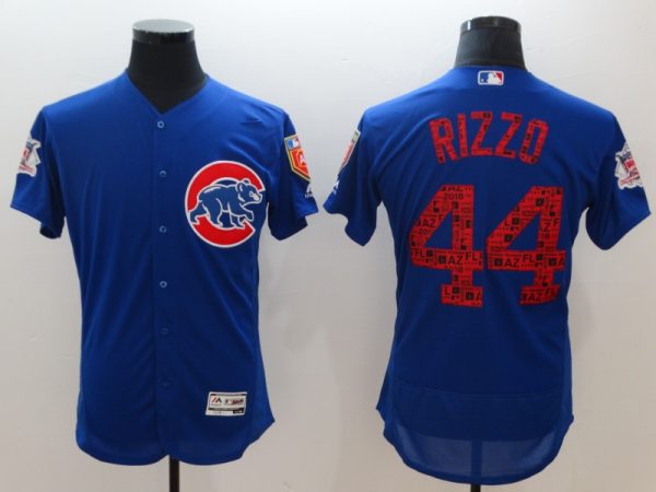 Men Chicago Cubs #44 Anthony Rizzo Royal 2018 Spring Training Flexbase Stitched MLB Jersey