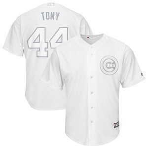 Men Chicago Cubs #44 Anthony Rizzo "Tony" Majestic White 2019 Players' Weekend Stitched MLB Jersey