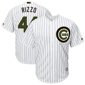 Men Chicago Cubs #44 Anthony Rizzo White 2018 Memorial Day Cool Base Stitched MLB Jersey