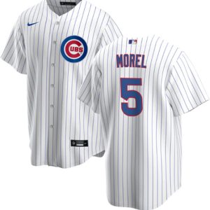 Men Chicago Cubs #5 Christopher Morel Chicago White Cool Base Stitched Baseball Jersey