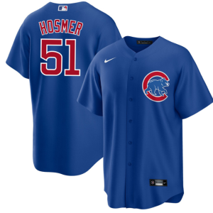 Men Chicago Cubs #51 Eric Hosmer Royal Cool Base Stitched Jersey