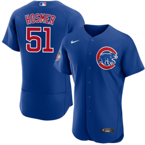 Men Chicago Cubs #51 Eric Hosmer Royal Flex Base Stitched Baseball Jersey