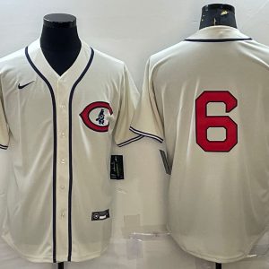 Men Chicago Cubs #6 Zach McKinstry 2022 Cream Field of Dreams Cool Base Stitched Baseball Jersey