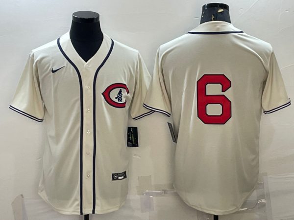 Men Chicago Cubs #6 Zach McKinstry 2022 Cream Field of Dreams Cool Base Stitched Baseball Jersey