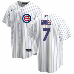 Men Chicago Cubs #7 Yan Gomes White Cool Base Stitched Baseball Jersey