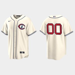 Men Chicago Cubs Active Player Custom 2022 Cream Field of Dreams Cool Base Stitched Baseball Jersey