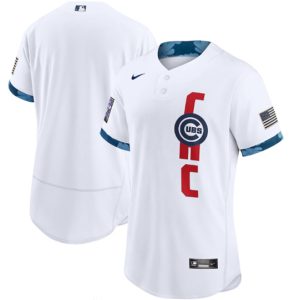 Men Chicago Cubs Blank 2021 White All-Star Flex Base Stitched MLB Jersey