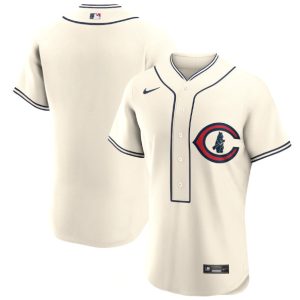 Men Chicago Cubs Blank Cream 2022 Field of Dreams Stitched Baseball Jersey