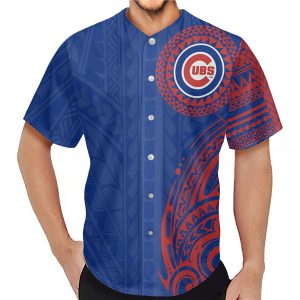 Men Chicago Cubs Blue Baseball Jersey