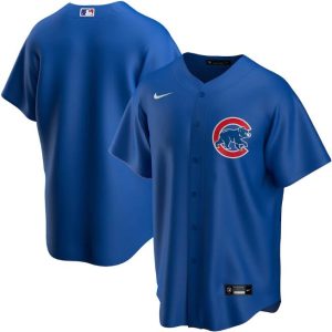 Men Chicago Cubs Blue Cool Base Stitched MLB Jersey